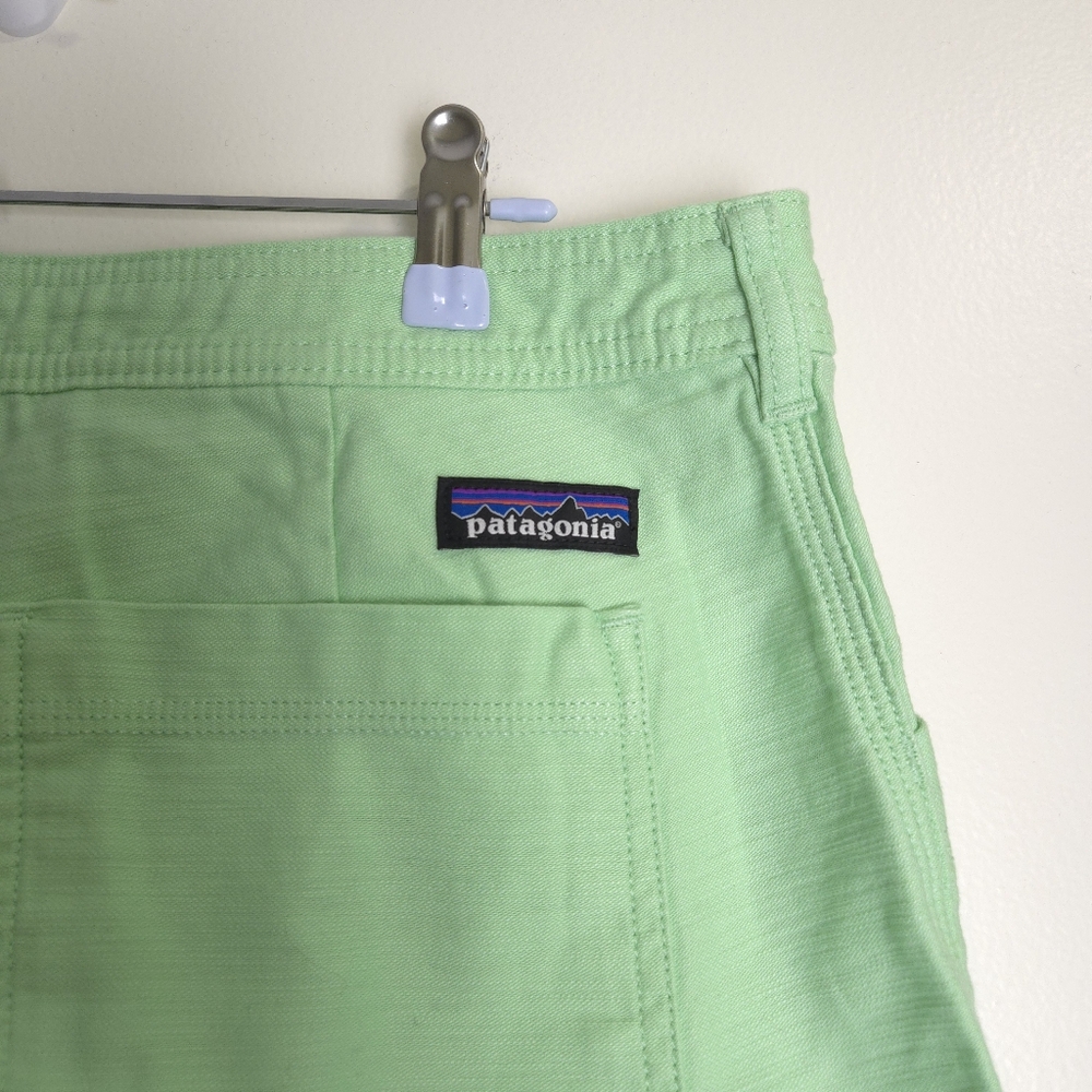 PATAGONIA Women Organic Cotton Slub Woven 5" Shorts Pistachio Green‎ 12 - Picture 8 of 13